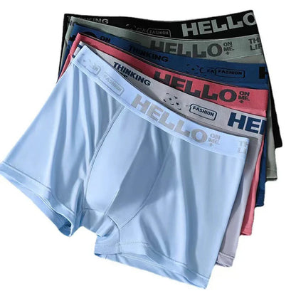 Men's Ice Silk Graphene Boxer Briefs – Breathable, Ultra-Thin, Comfortable Trunks Underwear
