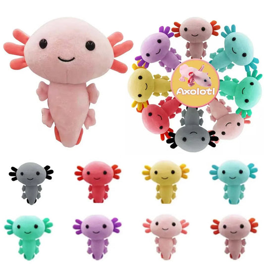 Kawaii Axolotl Plush Toy - Soft Stuffed Animal Pillow for Christmas Gifts & Home Decor