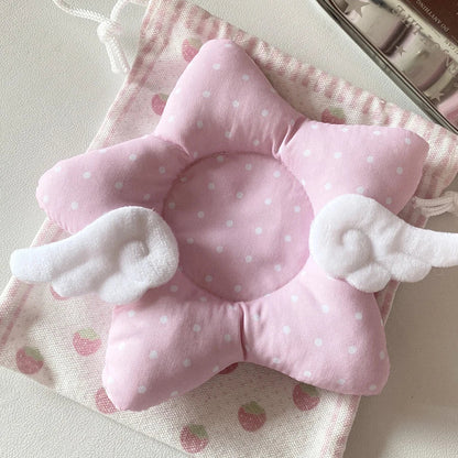 Cute Polka Dot Insulated Coaster - Thick Star Wings Cotton Cup Mat with Non-Slip Design for Home Decor