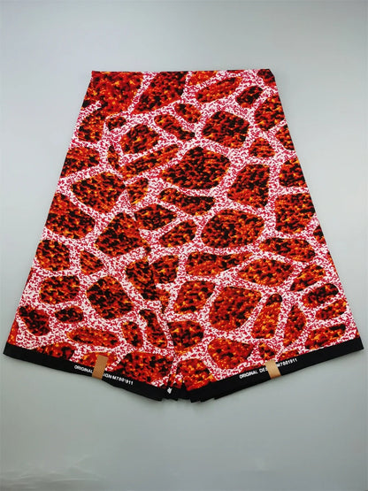 African Real Wax Ankara Fabric - 100% Cotton 6 Yards Nigerian Print Party Dress Sewing Material