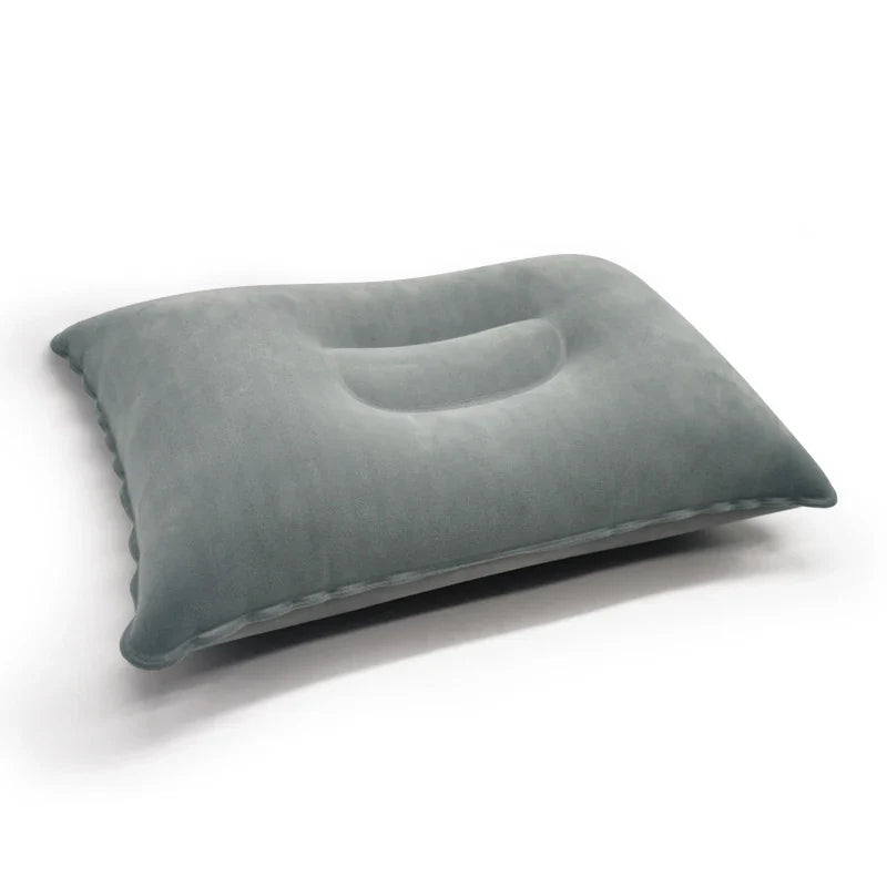 Inflatable Air Pillow Bed – PVC Nylon Camping & Travel Pillow for Neck and Back Support