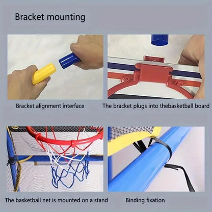 Indoor Outdoor Arcade Basketball Game Set - Easy Setup Hoop Toy with Pump & Balls for Kids, Parties & Holiday Gifts