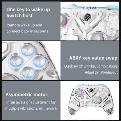 Aolion K10 RGB Wireless Gaming Controller – Gamepad with Charging Dock, Hall Effect Joystick & Trigger for Nintendo Switch 2/PC/Phone