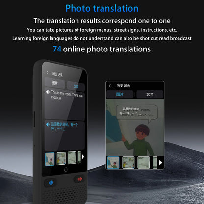 Portable S85 Language Translator Device - 138 Languages, Voice & Offline Translation, Video Recording Support