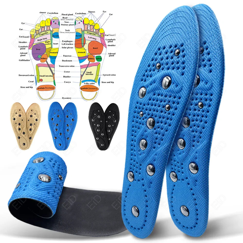 EiD Magnetic Therapy Foot Insoles – Soft Acupressure Sports Cushion for Men & Women