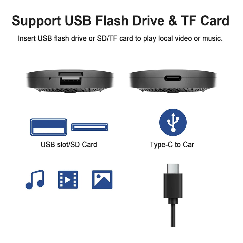 New CarPlay AI Box – Wireless Android Auto and CarPlay Adapter, TV Box with Netflix and YouTube, Smart Car Intelligence System