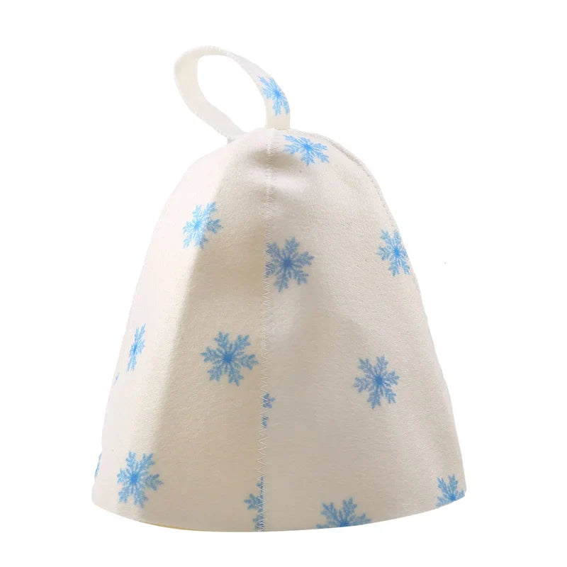 Felt Head Protection Shower Cap – Russian Style Sauna Hat for Heat & Steam, Sauna Vaporarium Accessories