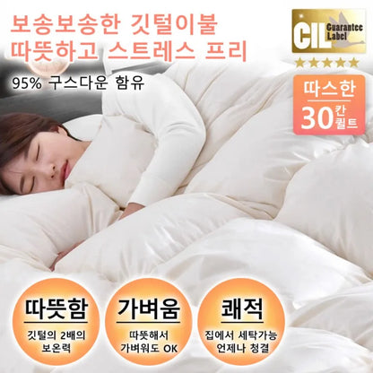 95% White Goose Down Quilt – Winter Cotton, Thick & Lightweight, High-Quality Breathable Household Comforter