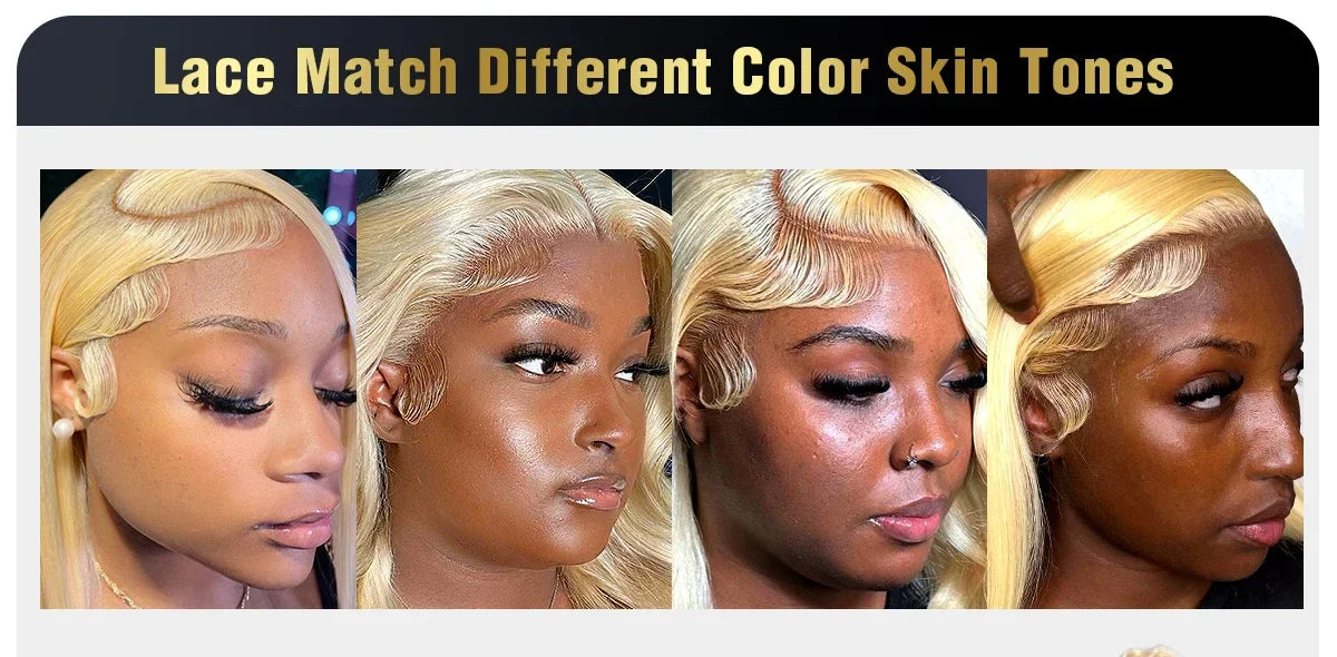 613 Honey Blonde Body Wave HD Lace Front Wig – 13x6 Transparent Lace, 13x4 Glueless Human Hair Wig, 180 Density for Women