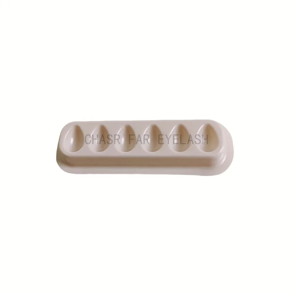 50PCS Eyelash Extension Glue Tray Wells – Self-Adhering Lash Fan Maker, Private Label Available