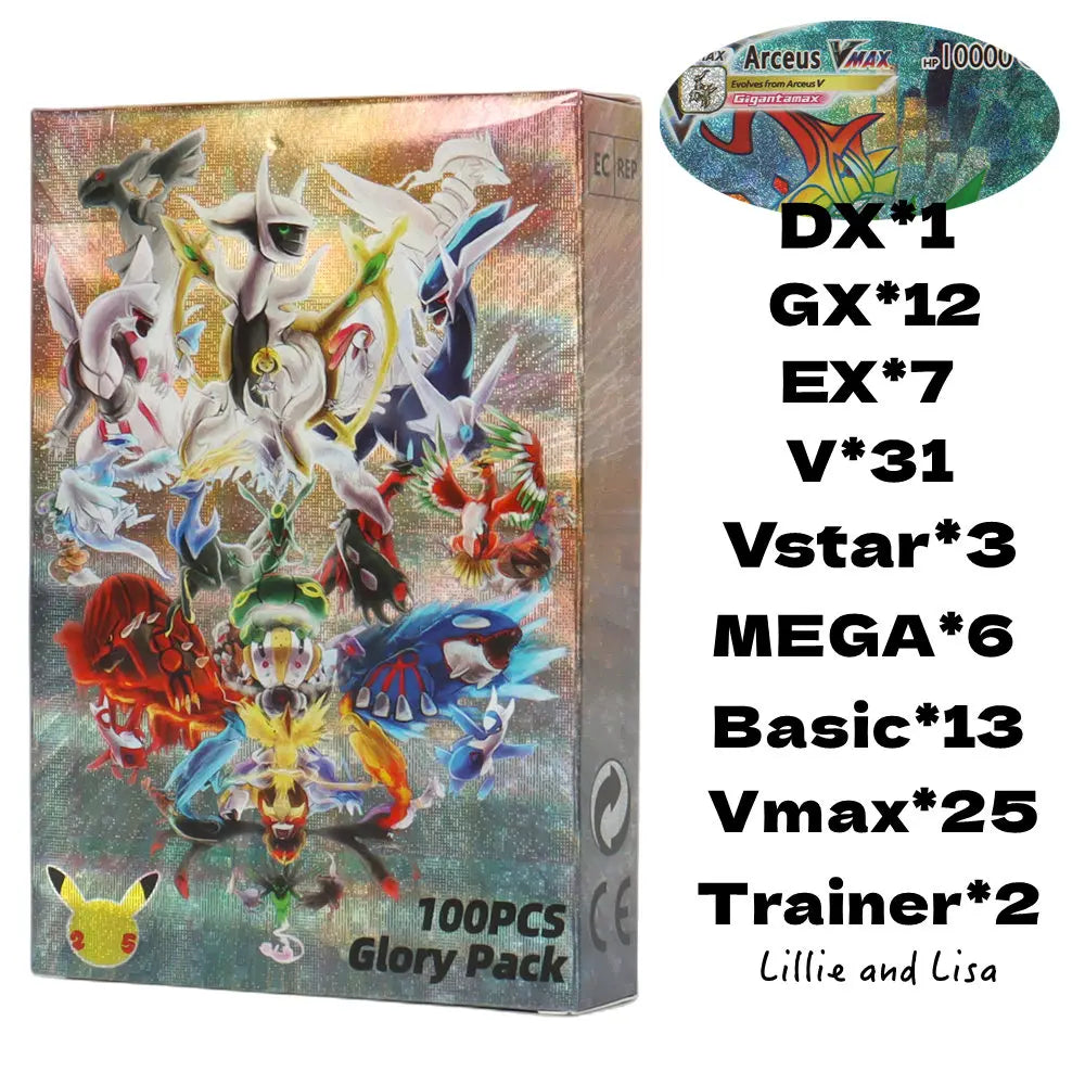 New Holographic Pokémon Cards – Scarlet & Violet 80 VMAX, 20 EX English Trading Cards for Kids & Collectors