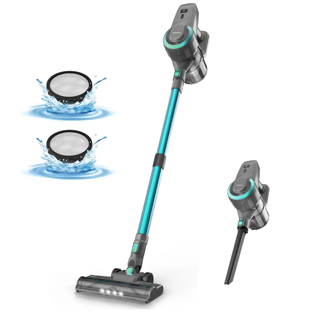 YISORA N300 Cordless Upright Vacuum Cleaner - 20KPa Lightweight Stick Vacuum for Carpet, Hard Floor, Car, Pet Hair