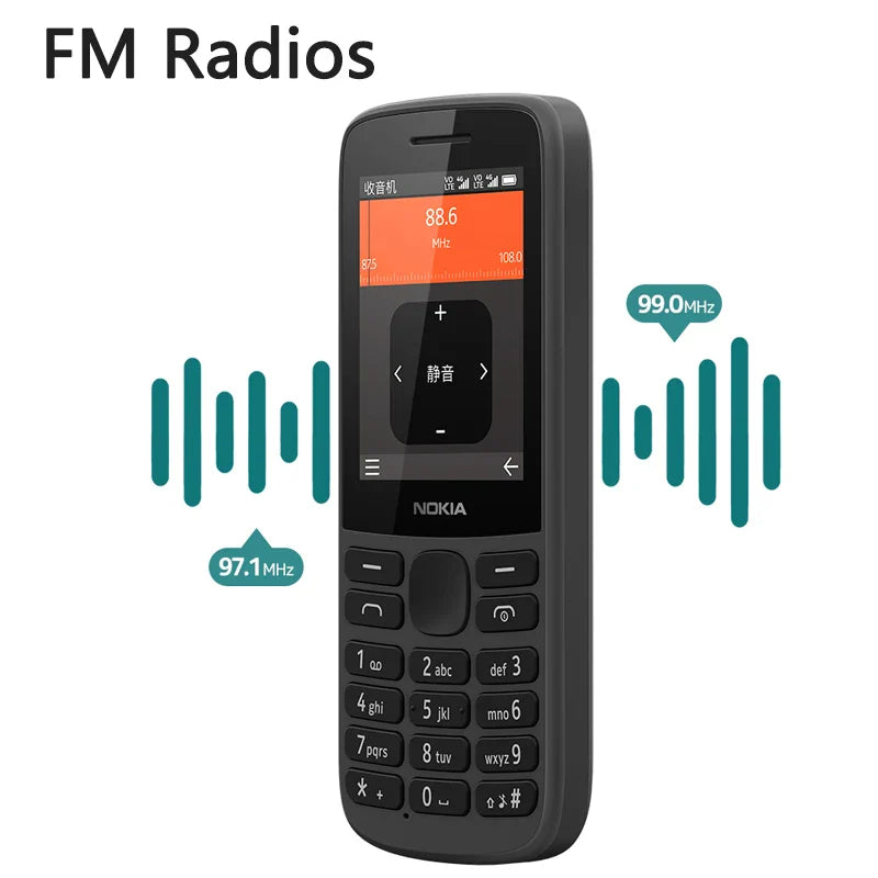 Nokia 215 4G Mobile Phone — Dual SIM, FM Radio, 1150mAh Standby, Feature Phone with Hebrew Keyboard, 100% Original