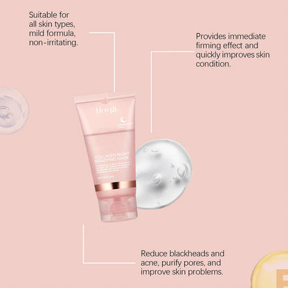 75ml Collagen Peel-Off Mask - Firming, Deep Cleansing Night Mask for Daily Face Skincare and Skin Peeling