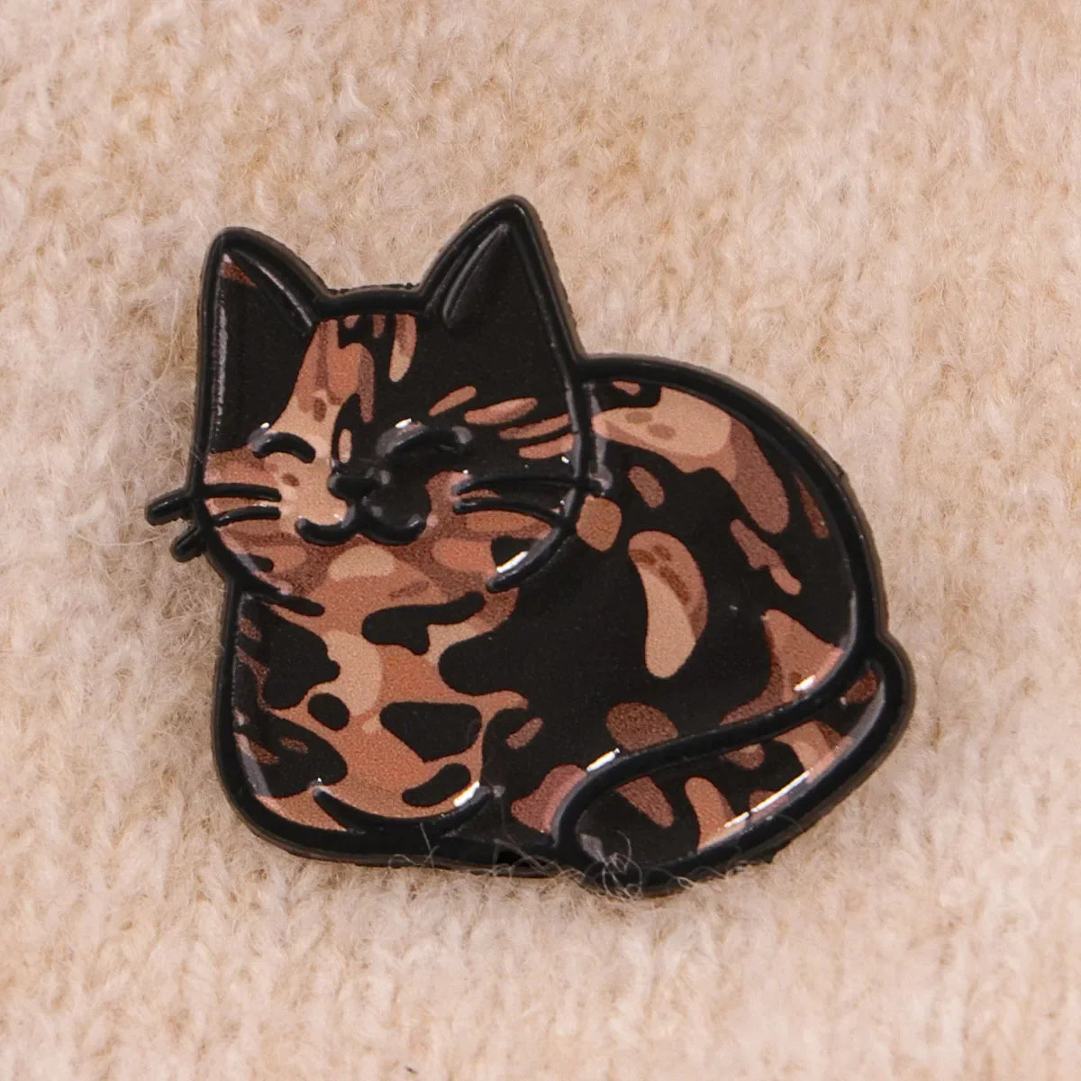 Cute Black Cat Enamel Pin - Cartoon Anime Brooch Lapel Badge for Backpack & Clothing Accessories