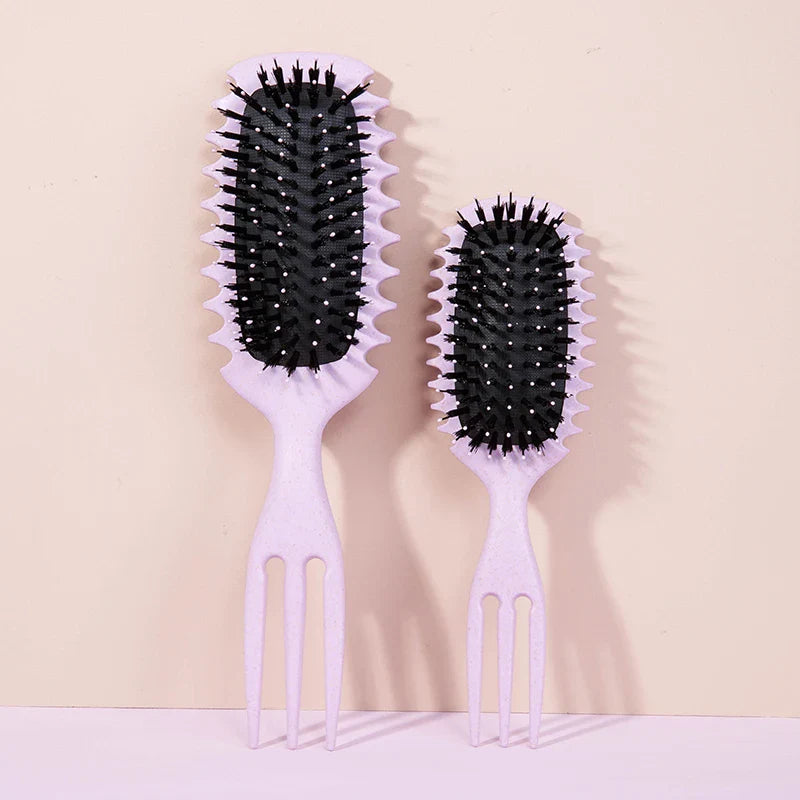 Candy Brush Curly Hair Styling – Nylon Bristle Detangling & Volumizing Comb for All Hair Types