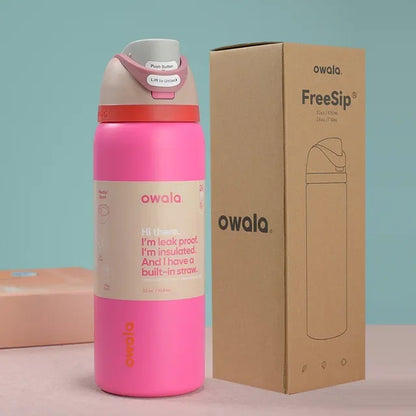 2024 New Owala Insulated Stainless Steel Water Bottle with Straw – BPA-Free Sports Bottle, 24oz/32oz, Great for Travel