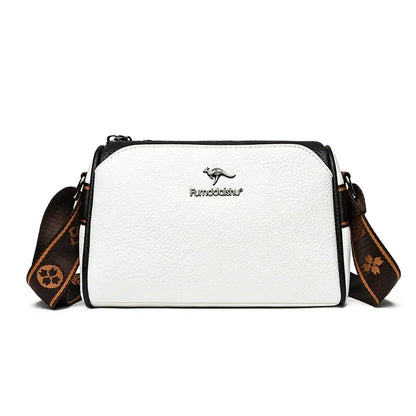 Women’s Soft Leather Shoulder Bag – Luxury Designer Vintage Crossbody & Messenger Handbag