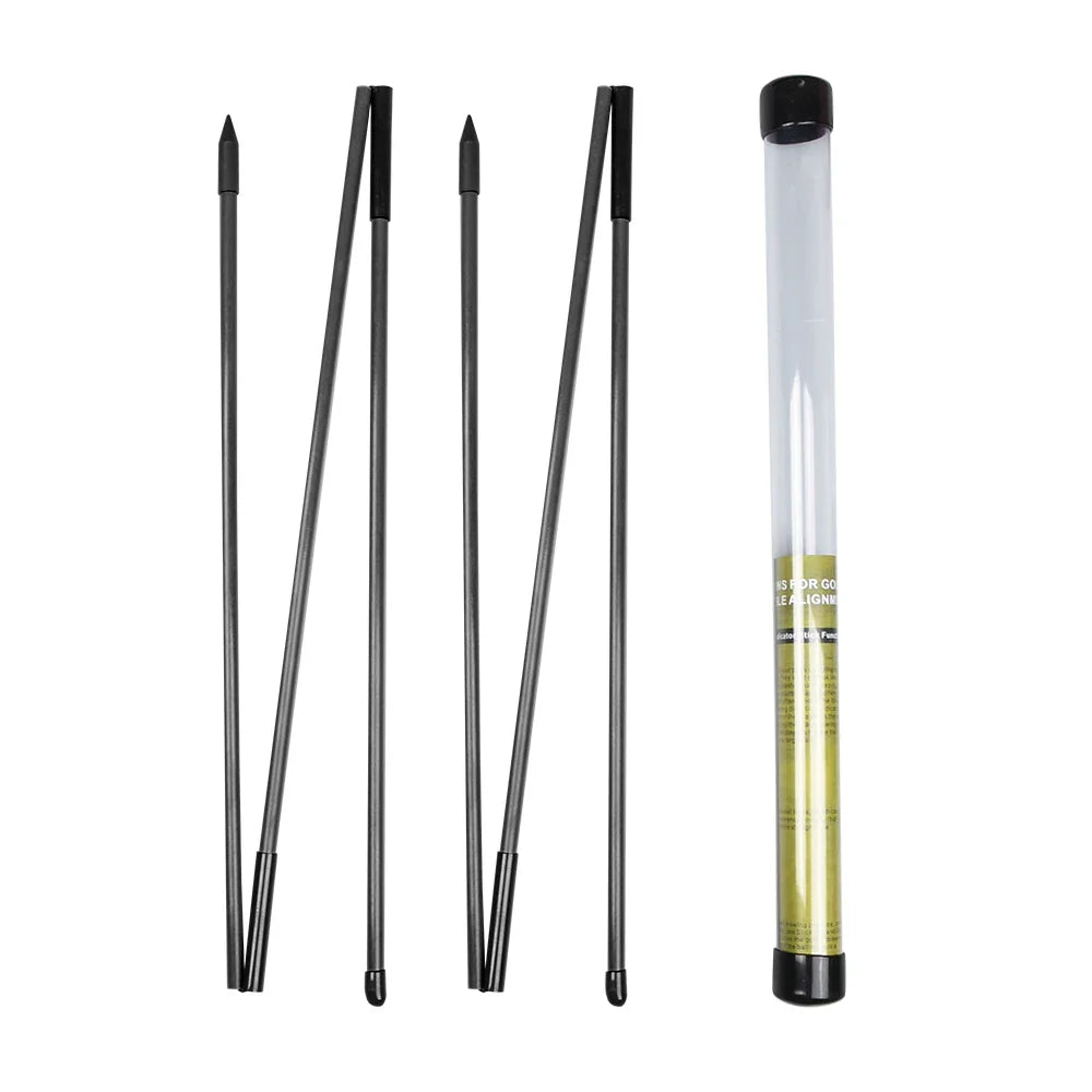 6 Colors Golf Alignment Sticks – Collapsible Practice Rods for Putter Green & Swing Training Tools