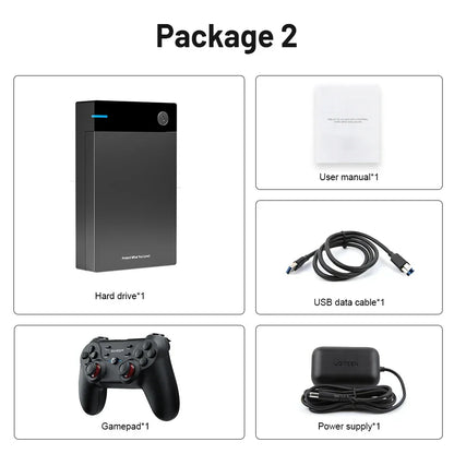 12TB Gaming HDD with 86,000+ Retro Games for PS3/PS2/PS/Wii/WiiU – Hyperspin, Launchbox, Retrobat, Playnite