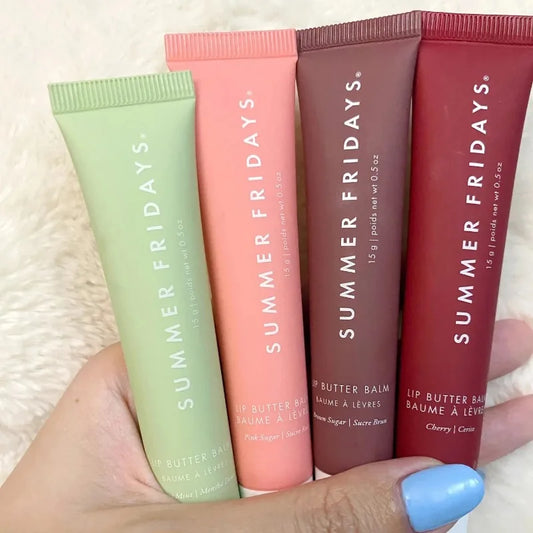 Summer Fridays Lip Balm – Moisturizing Vanilla Pink Sugar & Coffee Cake Scented Lip Gloss, Transparent Lip Oil Makeup