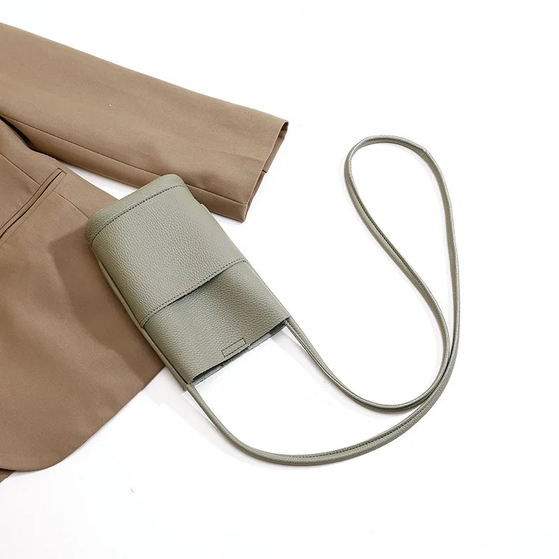 Luxury PU Leather Phone Bag - Custom Letter Crossbody Shoulder Purse for Women’s Fashion Travel & Daily Use