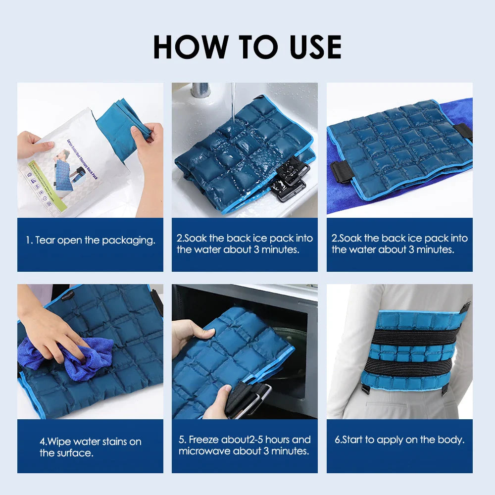 58×35cm Self-Absorbing Water Knee Pad — Hot & Cold Compress Wrap for Knee, Leg, Neck, Shoulder & Hip