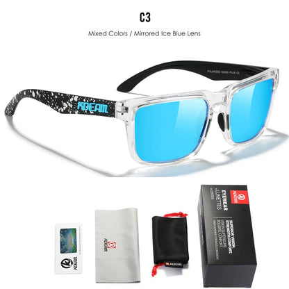 KDEAM Plus Size Polarized Sunglasses – 64mm Wide Fishing & Driving Glasses with Night Vision for Men