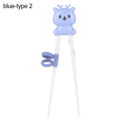 Cartoon Animal Training Chopsticks - Reusable Kids Learning Chopsticks for Baby Self-Feeding