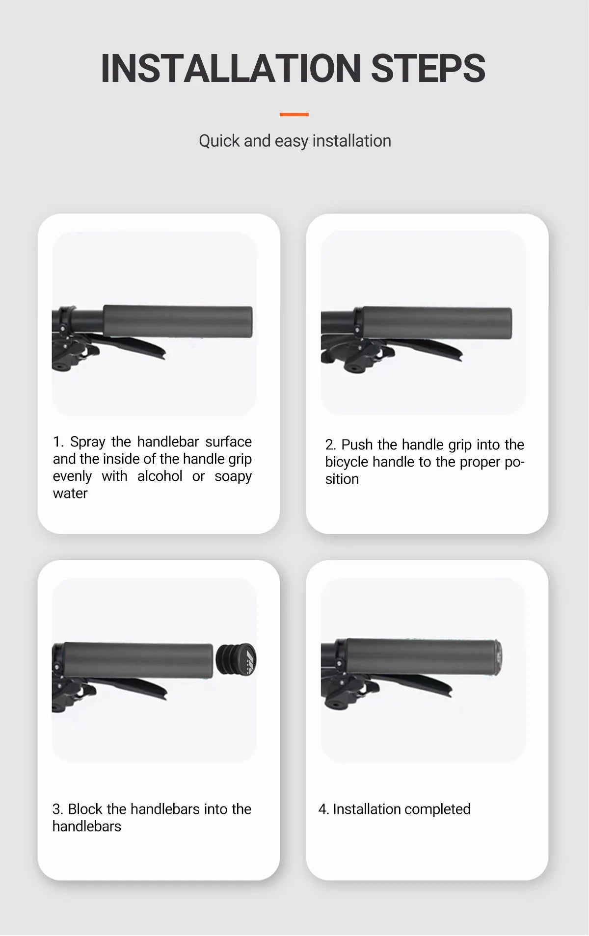 MANA MTB Silicone Bike Grips – Thickened Lightweight Shock-Absorbing Comfortable Bicycle Handlebar Grips
