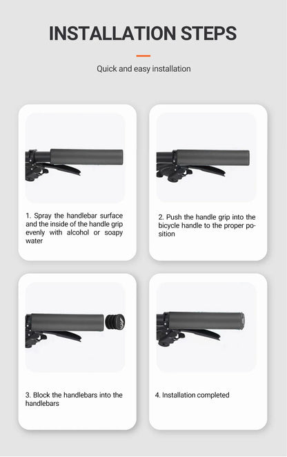 MANA MTB Silicone Bike Grips – Thickened Lightweight Shock-Absorbing Comfortable Bicycle Handlebar Grips