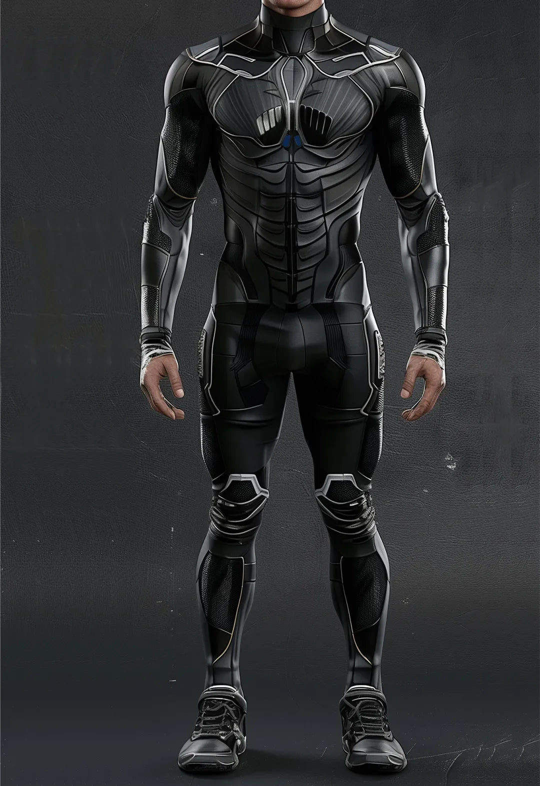 Cyberpunk Mechanical Armor Jumpsuit - Futuristic Steampunk Fighter Cosplay Bodysuit for Halloween & Costume Parties