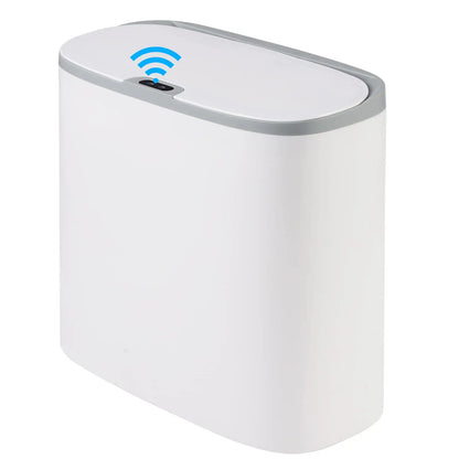Automatic Touchless Bathroom Trash Can – Motion Sensor Waterproof Slim Garbage Bin for Kitchen & Bedroom