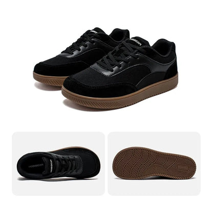 HOBIBEAR Unisex Wide Toe Sneakers — Minimalist Non-Slip Lace-Up Mesh Casual Shoes for Men & Women