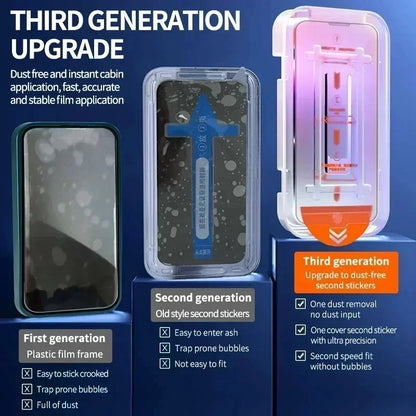 3Pcs Oleophobic Coating Screen Protector for iPhone 11-16 Pro Max, Plus, XR & XS – Dust-Free Matte Glass Installation