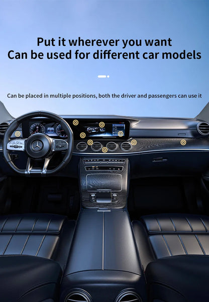 360° Magnetic Car Phone Holder – Aluminum Alloy Vacuum Adsorption Mount for iPhone & Smartphones