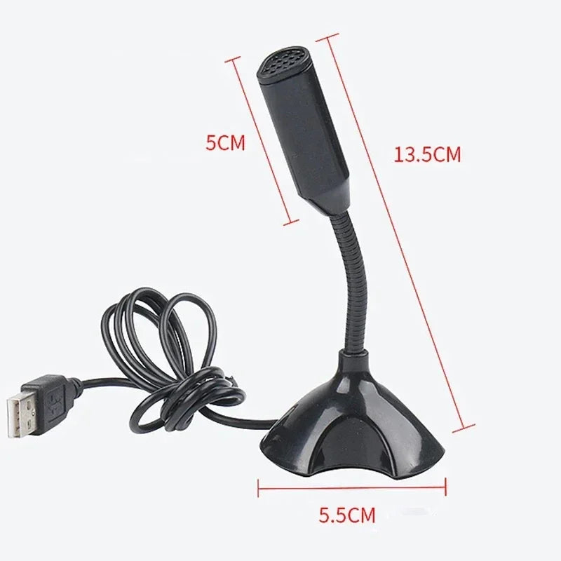 USB Studio Microphone with Adjustable Stand - Desktop Gaming, Streaming & Recording Mic for Laptop & Computer