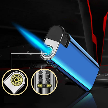 Outdoor Windproof Blue Flame Lighter – Direct Injection Cigarette Lighter for Camping & Smoking Tools (1/50 Pack)