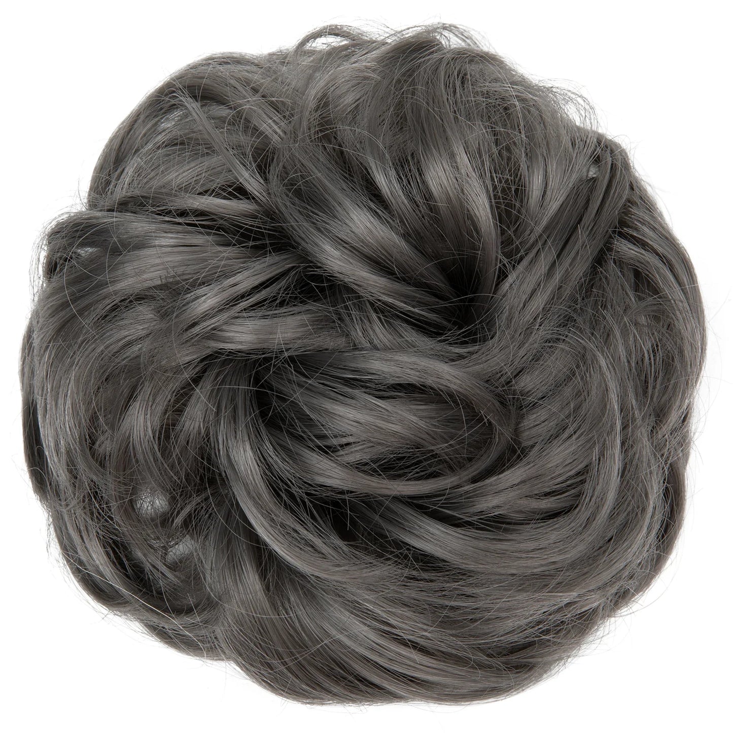 Synthetic Messy Hairpiece Chignon Scrunchie – Blonde & Brown Donut Bun for Women, Elastic Daily Use Hair Extension H9