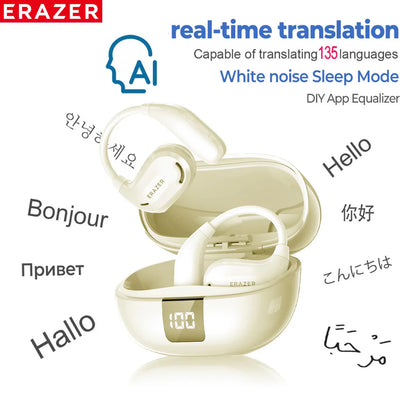 ERAZER XT66PRO Bluetooth Earphones – Wireless ASMR Headset with DIY APP, AI Translator & 13-Hour Battery Life