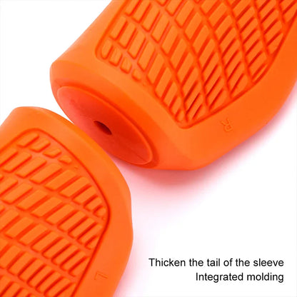 Lock-On Bicycle Handlebar Grips – Soft Rubber MTB Cuffs, 22.2mm Non-Slip Handle Covers for Mountain Bikes