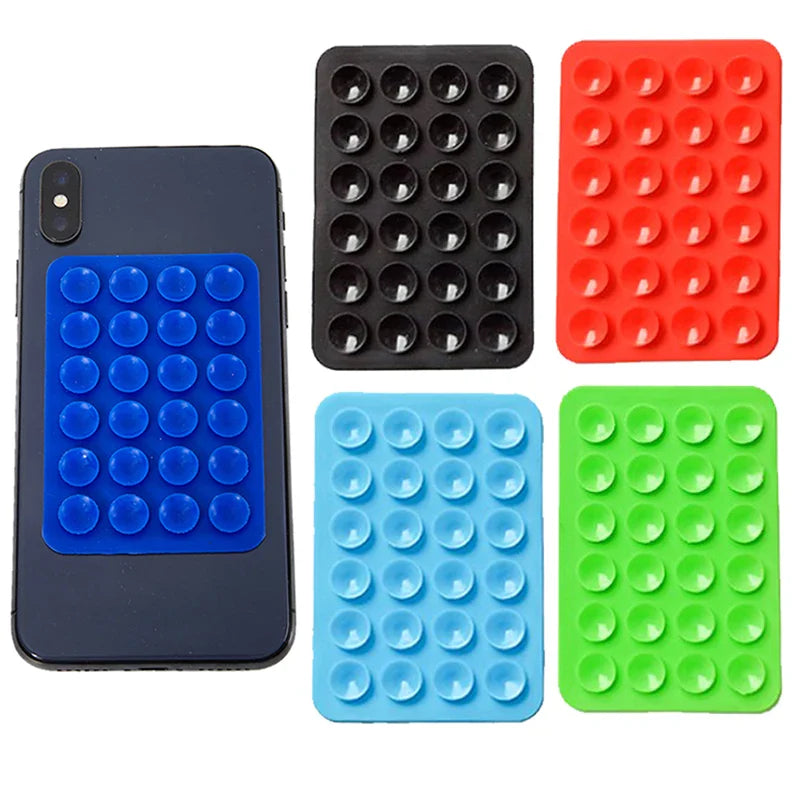 Double-Sided Silicone Suction Pad for Mobile Phone - Fixture Suction Cup with Adhesive Silicone Rubber Sucker Pad
