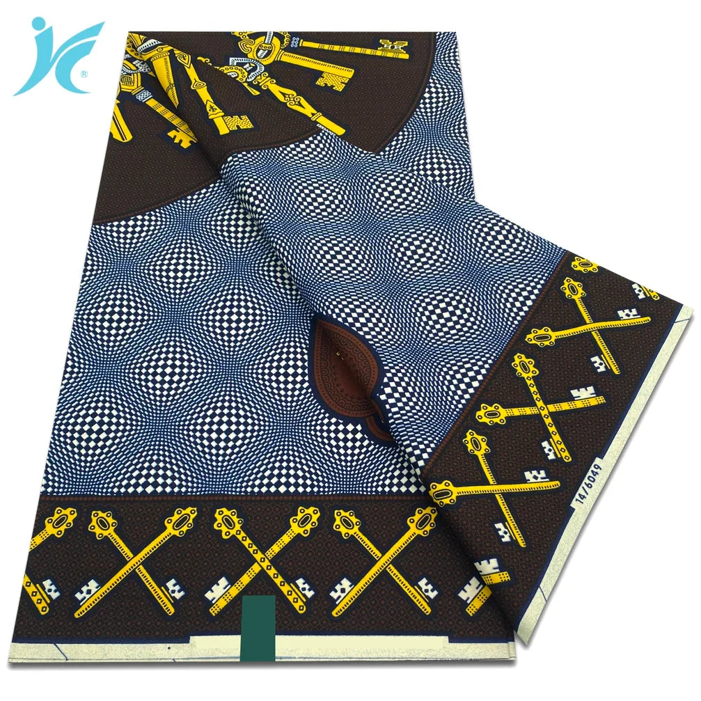 2026 African Real Wax Fabric - 100% Cotton Nigerian Ankara Dutch Batik Sewing Cloth