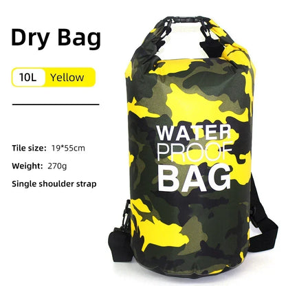 10L/20L Waterproof Dry Bag – Storage Pouch for Swimming, Trekking, Rafting, Boating & Kayaking (Backpack XD117Y)