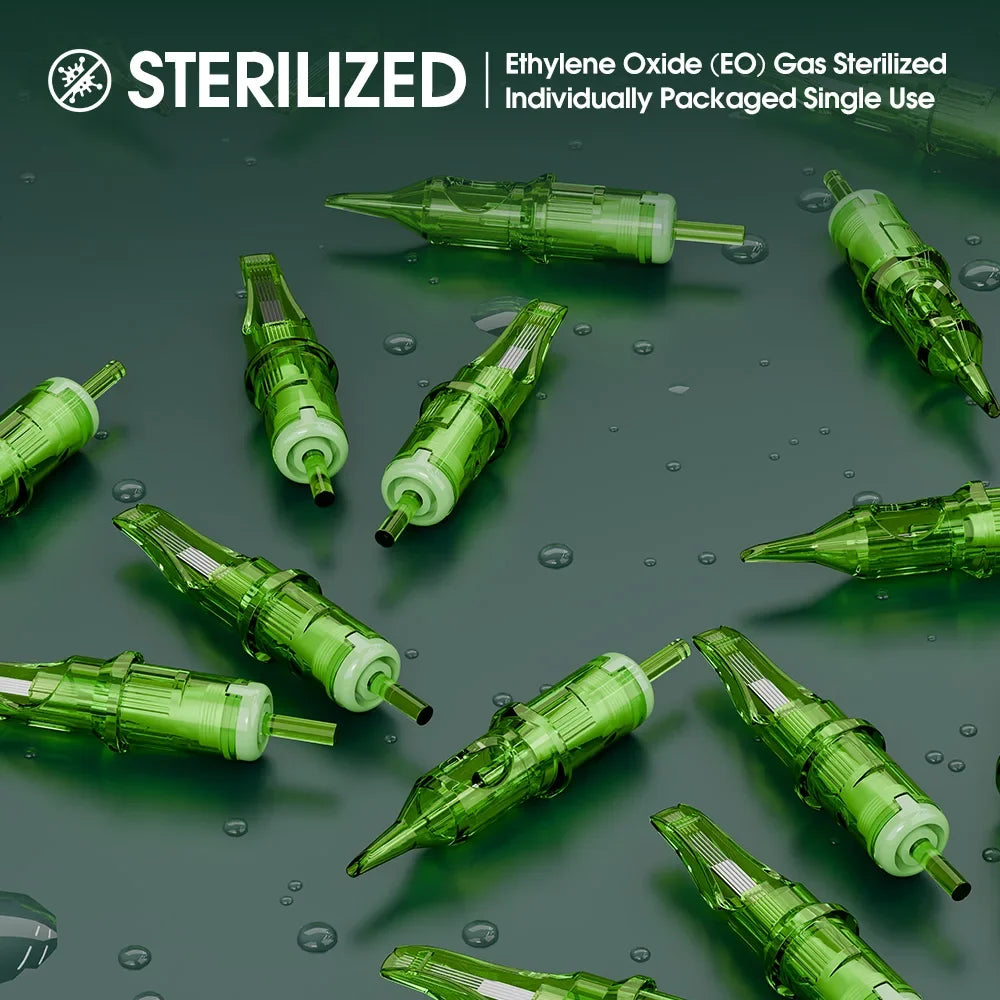T-Rex 20PCS Tattoo Needle Cartridges - Sterile Disposable RL & RM Needles for Tattoo Machines