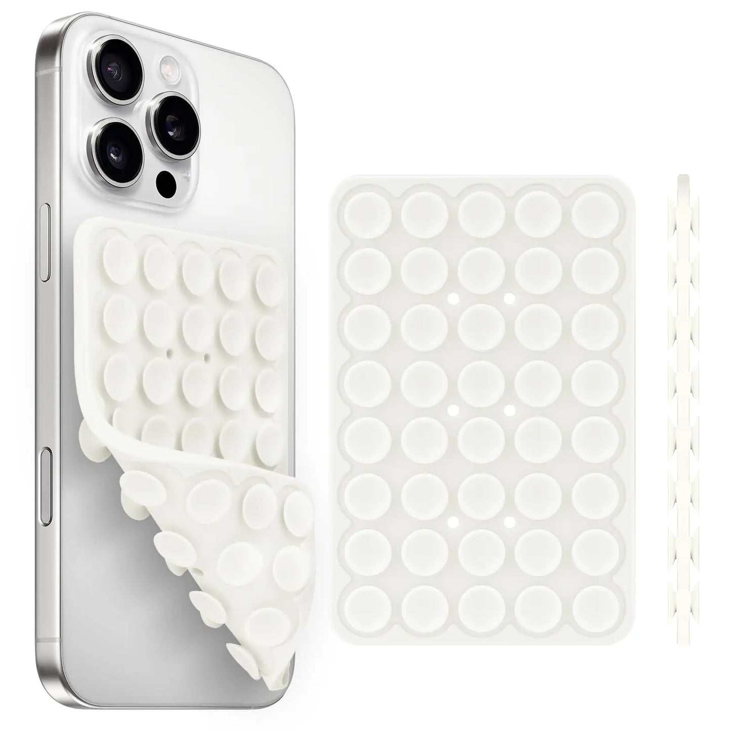 Silicone Suction Cup Phone Holder – Double-Sided, Anti-Slip Mobile Mount, Detachable Rubber Pad for Smartphones