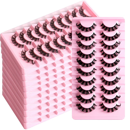 2/10 Pairs 3D Mink Strip False Eyelashes – Dramatic Fake Lash Extensions for Makeup