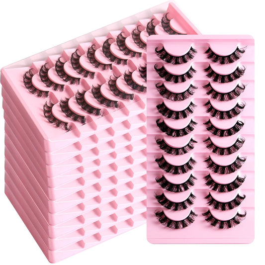 2/10 Pairs 3D Mink Strip False Eyelashes – Dramatic Fake Lash Extensions for Makeup