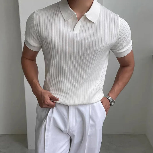 Men's Golf Polo Shirt - Summer Slim Fit Quick Dry Breathable Sports Casual Top