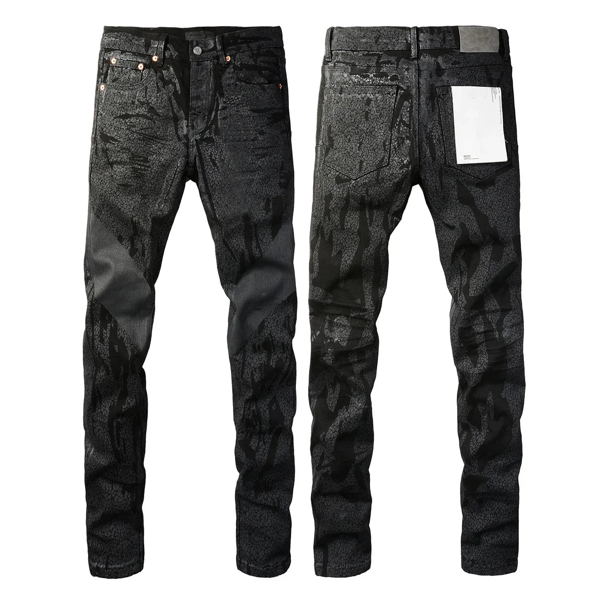 2025 Men’s High Street Ripped Skinny Jeans — Low Rise Blue Distressed Denim Fashion Repair Trousers 9003